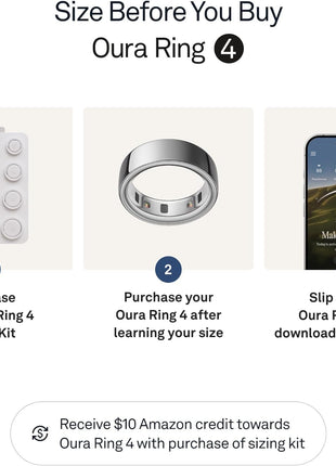 OURA Ring 4 Smart Ring - Silver - Size 9