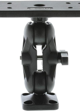 Scotty 0163 Ball-Mount Fish Finder and Universal Mounting Plate , Black , Large | 1.5 in ball for greater clamping force, top plate accepts 7-9 in fish finders, stands 6.5 in tall, black