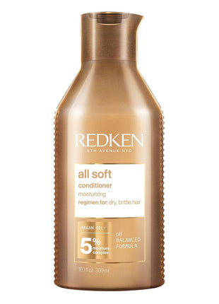 Redken All Soft Conditioner | For Dry, Brittle Hair | Moisturizes & Provides Intense Softness | With Argan Oil | 10.1 Fl Oz