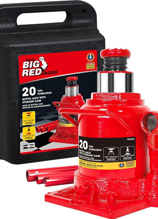 Torin T90413 Big Red Hydraulic Bottle Jack with Carrying Case, 4 Ton (8,000 lb) Capacity