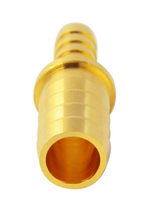Brass Hose Barb Reducer, 3/8" to 1/4" Hose ID, Reducing Barbed Coupler (Pack of 2)