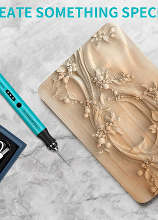 Engraving Pen by VPETLITM, Ultimate Cordless Portable Tool for Artists & DIYers - Engrave 50+ Surfaces - Beginner Friendly - Rechargeable - Free 30 Bits & Mastery Guide & Stencils