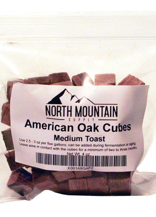 North Mountain Supply - AMTC-4oz American Oak Cubes (Medium Toast, 4 Ounce)