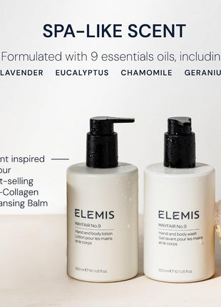 ELEMIS Mayfair No.9 Hand & Body Lotion, Lightweight Formula Hydrates, Softens, and Moisturizes Skin with Sustainable Shea Butter and Borage Oil