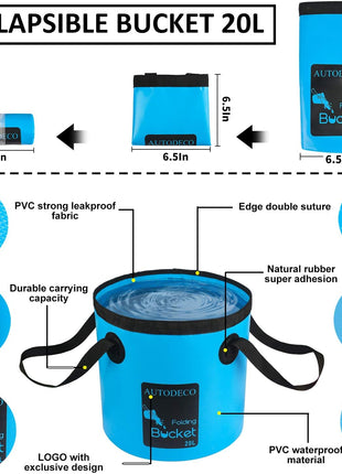 AUTODECO 42Pcs Car Wash Detailing Kit Cleaning Set with Foam Gun Sprayer, Long-Handle Brush, Collapsible Bucket, Large Wash Mitt, Towels, Complete Interior & Exterior Car Washing Supply Set (Blue)