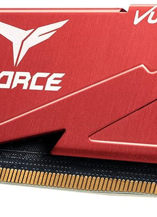 TEAMGROUP T-Force Vulcan DDR5 32GB (2x16GB) 5600MHz CL32 Intel XMP 3.0 & AMD Expo Compatible Desktop Memory Module Ram Red FLRD532G5600HC32DC01