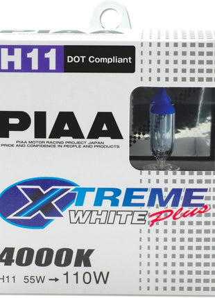 Piaa 15211 H11 Xtreme White Plus High Performance Halogen Bulb, (Pack of 2)