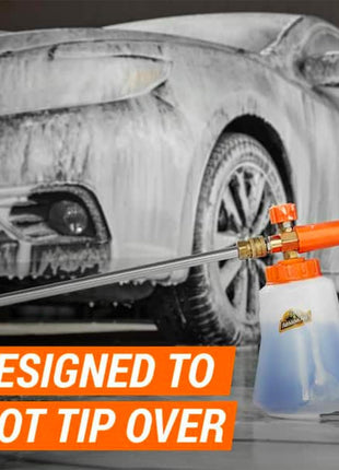 Armor All 2-in-1 Foam Cannon Kit, Car Cleaning Kit Connects to Power Washers and Garden Hoses for Vehicle Cleaning, Includes Foam Cannon, Foam Applicator and Ergonomic Adaptor, 1 count
