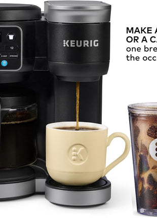 Keurig K-Duo Hot & Iced Single Serve & Carafe Coffee Maker, MultiStream Technology, 72oz Reservoir (Gen 2) | Multistream Tech, Brews K-Cup Pods and Grounds, Brew-over-Ice, Strong and Extra Hot, 6-12 Oz Cups, 6-12 Cup Carafe