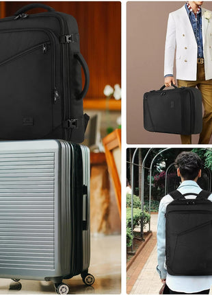 MATEIN Carry on Backpack, Extra Large Travel Backpack Expandable Airplane Approved Weekender Bag for Men and Women, Water Resistant Lightweight Daypack for Flight 40L, Black