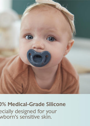 NUK Timeless Comfy Pacifier | 100% Silicone, One-Piece Design | BPA-Free, Gentle on Baby's Skin | 5-Pack, for 0-6M