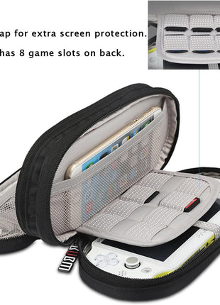 BUBM Double Compartment Storage Case Compatible with PS Vita and PSP, Protective Carrying bag, Portable Travel Organizer Case Compatible with PSV and Other Accessories, Black
