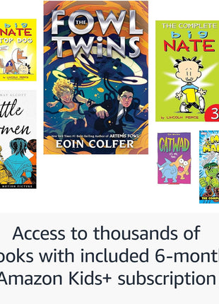 Amazon Kindle Kids 16GB (newest model) - If it breaks, we will replace it, includes ad-free books and cover, with glare-free display, faster page turns - Unicorn Valley