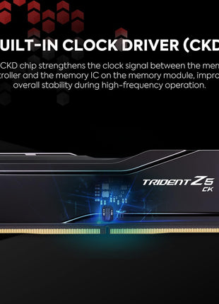 G.SKILL Trident Z5 CK Series DDR5 RAM (Intel XMP 3.0) 48GB (2x24GB) 8400MT/s CL40-52-52-134 1.40V Desktop Computer Memory CU-DIMM - Mirror Black (F5-8400C4052G24GX2-TZ5CK)