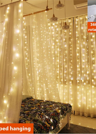 ZSJWL 300 LED Curtain Fairy Lights with Remote, 9.8 × 9.8 Ft, USB Plug in | 8 Modes, Waterproof, Twinkle Silver Wire, String Lights for Bedroom, Windows, Christmas, Wedding and Party Decor, Warm White