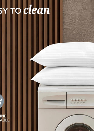 Beckham Hotel Collection Bed Pillows Standard/Queen Size Set of 2   Original Down Alternative Pillow for Sleeping   Bedding for Back, Stomach or Side Sleepers
