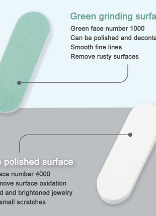 20 PCS 2.4 inch x 0.78 inch Rectangle Plastic Silver Polishing Stick Double-Sided Cleaning Buffing Bars for Jewelry