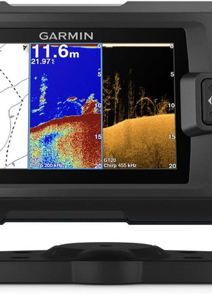 Garmin 010-01872-00 STRIKER 5CV with Transducer, 5 inch GPS Fishfinder, CHIRP Traditional And ClearVu Scanning Sonar Transducer, Built In Quickdraw Contours Mapping Software