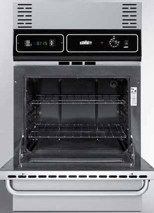 Summit 24" Wide Gas Wall Oven, Stainless Steel - TTM7212BKW | Made in the USA. Sized to fit 34 1/8" H x 22 3/8" W cabinet cutouts. 2.92 cu.ft. Capacity