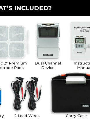 TENS 7000 Digital TENS Unit with Accessories   Muscle Stimulator Machine for Back Pain Relief, Sciatica, Neck, Nerve, Shoulder, Hip, Elbow, Muscle Pain Relief