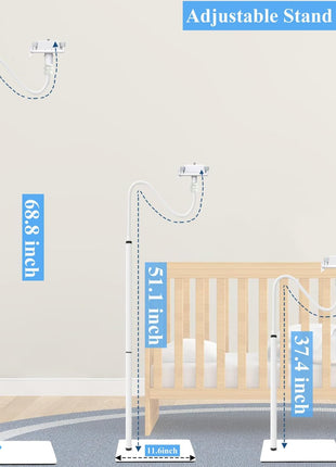 Baby Monitor Floor Stand Holder Mount Compactible for Nanit Pro & Flex Stand,Infant Optics DXR-8 Pro,VTech,Momcozy,HelloBaby,VAVA,nooie IPC100,Motorola VM75/VM50G/VM44