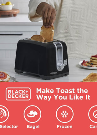 BLACK+DECKER 2-Slice Toaster with Extra-Wide Slots
