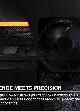 be quiet! Dark Rock Elite Air CPU Cooler | 2X Silent Wings 135mm PWM Fans | Speed Switch with 2 Modes | High-Performance Heat Pipes | Front Fan Rail System | Enhanced RAM Compatibility | BK037