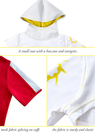 Iowillar Zombie Girls Costume Kids Character Halloween Cosplay Cheerleader Mesh Top Pant Hooded Coat 3PCS Uniform Outfits
