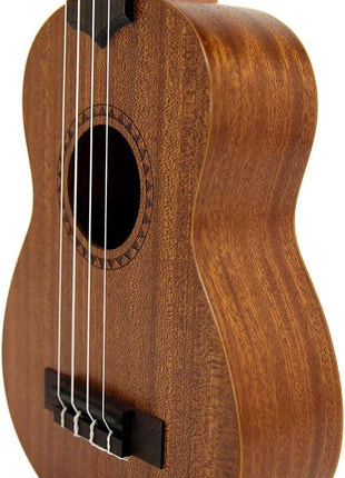 Official Kala Learn to Play Ukulele Soprano Starter Kit, Satin Mahogany – Includes online lessons, tuner app, and booklet (KALA-LTP-S) | Soprano Satin Mahogany Ukulele, Aquila Strings, Graphtech Nubone Nut and Saddle, With Clip-on Tuner