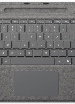 Microsoft Surface Pro Keyboard for Surface Pro Copilot+ (11th Edition), Pro 9 and 8 with Pen Storage, Alcantara Material, Platinum