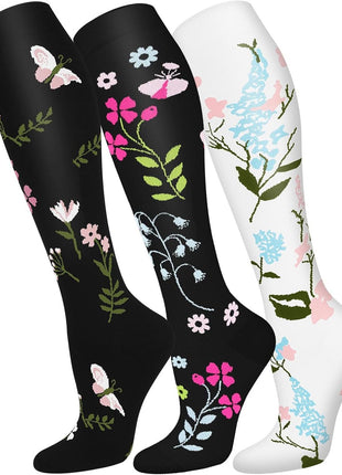 FuelMeFoot 3 Pack Copper Compression Socks - Compression Socks Women & Men Circulation - Best for Medical,Running,Athletic