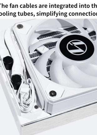 Lian Li Hydroshift LCD 360 Liquid Cooler - Flexible Side-Mounted Coolant Pathway, 2.88" LCD Screen - 480 x 480 Res. - Captured Screenshots or Recorded Videos - Fits Most PC Fans - White (HSLCD36NW)