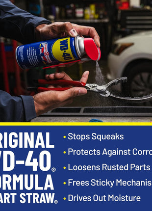 WD-40 Original Formula, Multi-Use Product with Smart Straw Sprays 2 Ways, 14.4 OZ [2-Pack]