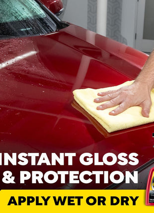Meguiar's Quik Wax, Spray Wax for Car Detailing that Creates a Deep Shiny Look, Can Be Applied to Wet or Dried Paint and In Direct Sunlight, Moisture Rolls Off Waxed Paint, 24 Oz