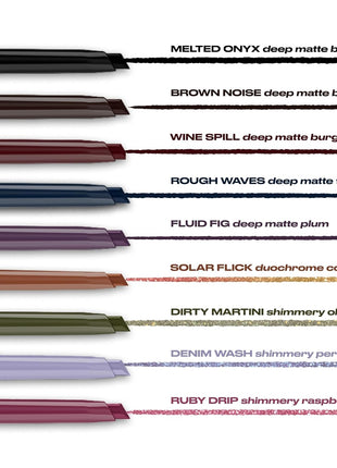Urban Decay 24/7 Liquid Stick Waterproof Eyeliner - Smudge-Proof, Transfer-Proof, Up to 24HR Wear, Dual-Ended Retractable Gel Liner with Blending Eye Brush, Slanted Angled Tip, Vitamin E - 0.012 oz