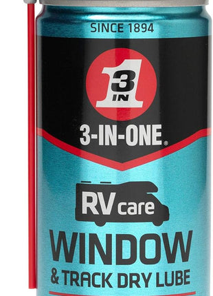 3-IN-ONE RVcare Window & Track Dry Lube with SMART STRAW SPRAYS 2 WAYS, 10 OZ