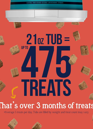 Stewart Freeze Dried Dog Treats, 100% Beef Liver, 21 oz Tub | Premium Quality Raw Protein, Single Ingredient, High Protein Training Treats & Food Topper, No Refrigeration, Cat Friendly