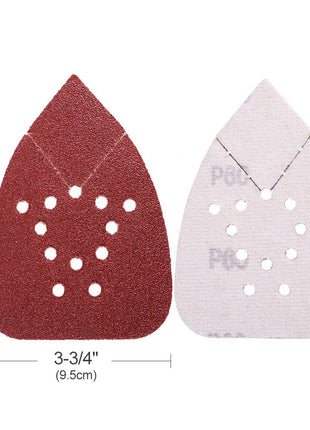 LotFancy Sanding Pads for Black and Decker Mouse Sanders, 50PCS 60 80 120 150 220 Grit Sandpaper Assortment - 12 Hole Hook and Loop Palm Detail Sander Sanding Sheets Sand Paper
