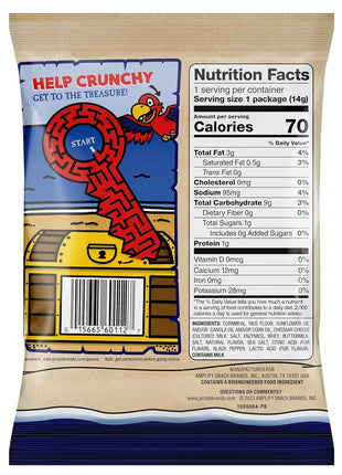 Pirate's Booty Aged White Cheddar Cheese Puffs, Gluten-Free, Kids Snacks, 0.5oz (24ct)