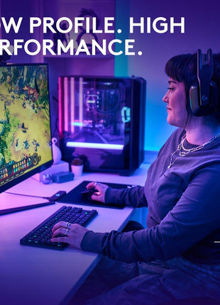 Logitech G515 Lightspeed TKL Low Profile Wireless Gaming Keyboard, LIGHTSYNC RGB, Thin Tenkeyless Design, PBT Keycaps, Tactile (Brown) Mechanical Switches - Black