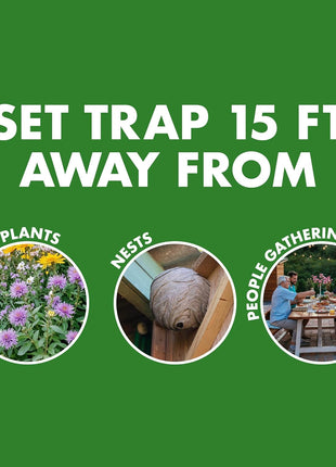Spectracide Wasp, Hornet & Yellowjacket Trap, Hanging Wasp & Hornet Trap with a Quick-Drown Formula That Submerges & Kills Insects, 1 Count