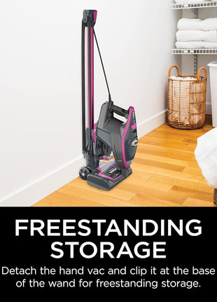 Shark HV371 Rocket Pro DLx Corded Stick, Removable Hand Vacuum, Advanced Swivel Steering, xL Cup, Crevice Tool, Upholstery Tool & Anti Allergen Dust Brush, Fuchsia, Capacity