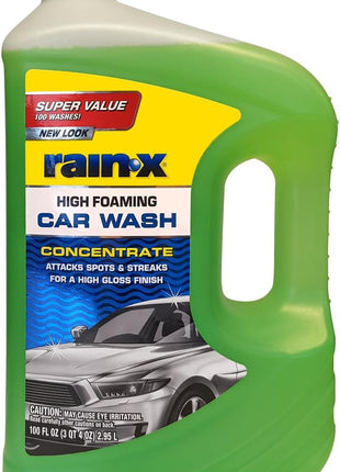 Rain-X 620191 Foaming Car Wash - 100 fl oz. High-Foaming, Concentrated Formula For Greater Cleaning Action, Safely Lifting Dirt, Grime And Residues For An Exceptional Clean