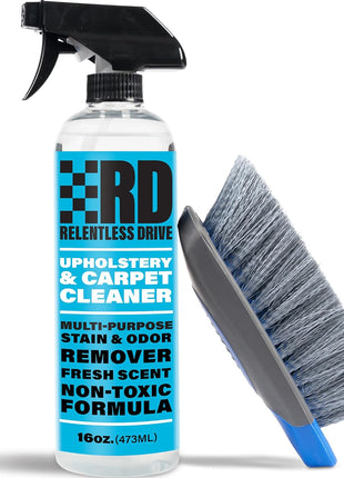 Car Interior Carpet & Upholstery Seat Cleaner — Safe for All Cars — for Carpets, Seats, Floor Mats, Home, Office & More — 16oz Cleaner Kit