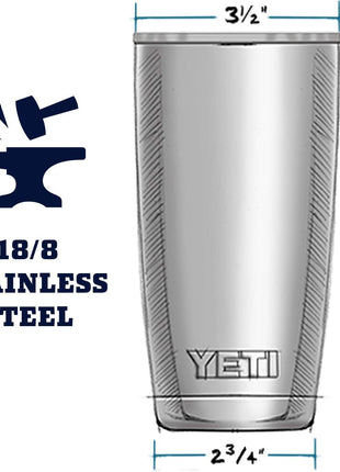 YETI Rambler 20 oz Tumbler, Stainless Steel, Vacuum Insulated with MagSlider Lid, Black
