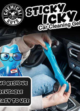 Chemical Guys Sticky Icky Car Cleaning Gel, Green Apple & Sweet Strawberry Scent - Detailing Kit, Car Dust Crevice Cleaner, Slime Auto Air Vent, Cleaning Putty For Keyboard Cleaner (2 Pack) - CJK1002