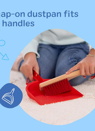 Melissa & Doug Dust Sweep Mop, 6-Pc. Toddler Cleaning Set with Kids Broom & Accessories, Preschool Learning Activities & Kids Toys for Girls & Boys 3+