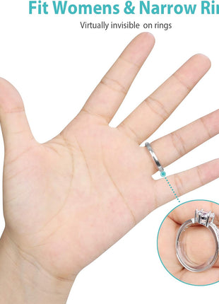 Invisible Ring Size Adjuster for Loose Rings Ring Adjuster Sizer Fit Any Rings Ring Guard Spacer (Clip-ON, 8 PCS)