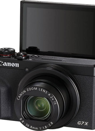 Canon PowerShot G7 X Mark III Digital Camera | 20.1MP 1-Inch Sensor, 4.2X Optical Zoom, 4K UHD Video, Wi-Fi & Bluetooth | Vlogging & Travel Camera with Bag and 64GB Card
