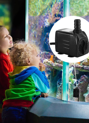 Fountain Pump, 400GPH Submersible , Durable 25W Outdoor Water Pump with 6.5ft Power Cord, 3 Nozzles for Aquarium, Pond, Fish Tank, Water Pump Hydroponics, Backyard Fountain
